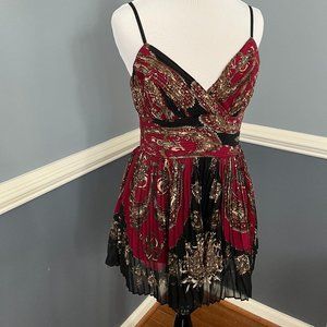 E.C.I. New York Silk Top Size S -  Great Holiday Top!